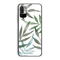 Tropical watercolor leaves: Xiaomi Redmi Note 10 5G Transparant Hoesje