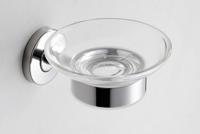 Wiesbaden 304-zeepschaalhouder met glas RVS