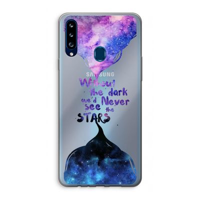 Stars quote: Samsung Galaxy A20s Transparant Hoesje