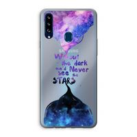 Stars quote: Samsung Galaxy A20s Transparant Hoesje