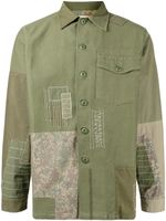 Maharishi chemise à détail patchwork - Vert