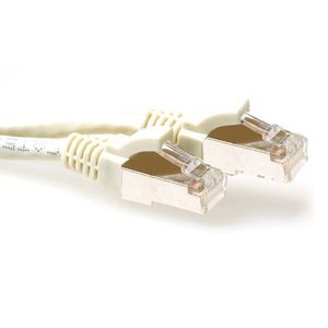 ACT FB7402 LSZH SFTP CAT6A Patchkabel Snagless | RJ45 connectoren | Ivoor | 2 meter