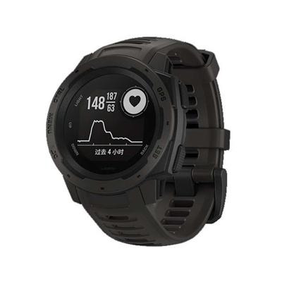 Silicone polsbandje voor vervanging voor het Instinct van de Garmin 22mm (zwart)