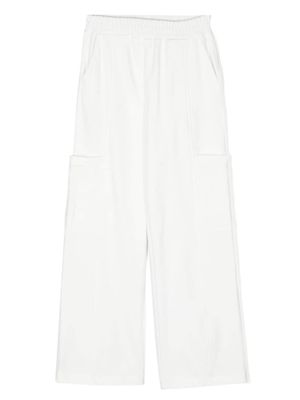 Chiara Ferragni Kids pantalon à plis marqués - Blanc