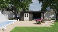 Woodpro Bunnik Tuinhuis 600x350 cm 28 mm vuren blank- Plat dak- Hout- Woodpro Woodpro Bunnik Tuinhuis 600x350 cm 28 mm vuren blank- Plat dak- Hout- Woodpro