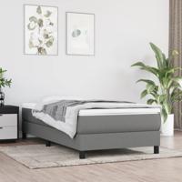 Boxspring bed 100x200 cm stof donkergrijs