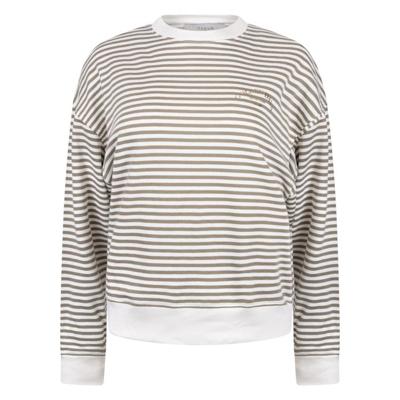 Nukus Trui Patty Stripe | Offwhite/Army