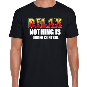 Relax nothing is under control shirt zwart voor heren 2XL  -