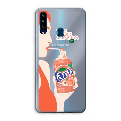 Peach please!: Samsung Galaxy A20s Transparant Hoesje
