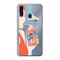 Peach please!: Samsung Galaxy A20s Transparant Hoesje