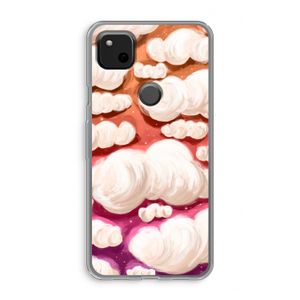 Katoen Wolken: Google Pixel 4a Transparant Hoesje