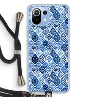 Blauw motief: Xiaomi Mi 11 Lite Transparant Hoesje met koord