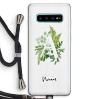 Green Brush: Samsung Galaxy S10 Plus Transparant Hoesje met koord