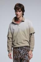 Poloshirt met dubbele lange mouwen - BROWN - XL