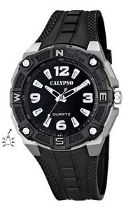 Horlogeband Calypso K5634-1 Kunststof/Plastic Zwart 23mm
