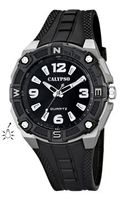 Horlogeband Calypso K5634-1 Kunststof/Plastic Zwart 23mm