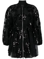 Simone Rocha manteau en tulle à sequins - Noir - thumbnail