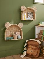 Set van 2 teddybeer-planken bruin