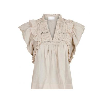 Neo noir - Beige | Dames | Blouse | Beige | 42 | regular | Kamst mode