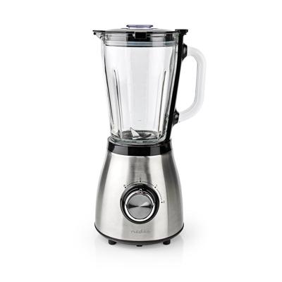 Nedis Blender | 800 W | 1.5 l | Glas | 2-Snelheden | Zilver / Zwart - KABL350CAL