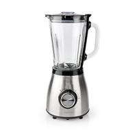 Nedis Blender | 800 W | 1.5 l | Glas | 2-Snelheden | Zilver / Zwart - KABL350CAL