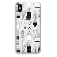 Cactusmotief: iPhone XS Max Transparant Hoesje
