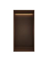Hotbath &MORE Inbouwnis 30x15x10cm frameless + LED Tuscan Bronze