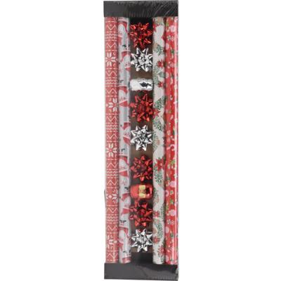Kerst inpakpapier/cadeaupapier set - 13-delig - 200 x 70 cm - nordic