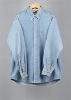 Tommy Hilfiger Blue vintage denim shirt in size XL for Unisex