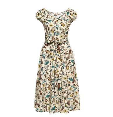 Queen Kerosin Hawaii Waikiki Swing Dress Off White -XL