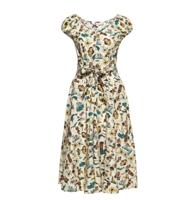 Queen Kerosin Hawaii Waikiki Swing Dress Off White -M