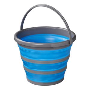 Opvouwbare emmer blauw/grijs 10 liter