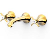 Wastafelkraan Tres Clasic | Inbouw | Mengkraan | Incl.Inbouwdeel | Vintage | 24k Goud glans
