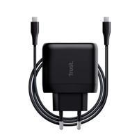 Wandlader + USB-Kabel-C Trust Maxo Zwart 65 W - thumbnail
