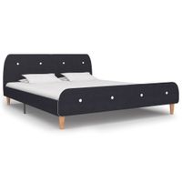 Bedframe stof donkergrijs 160x200 cm