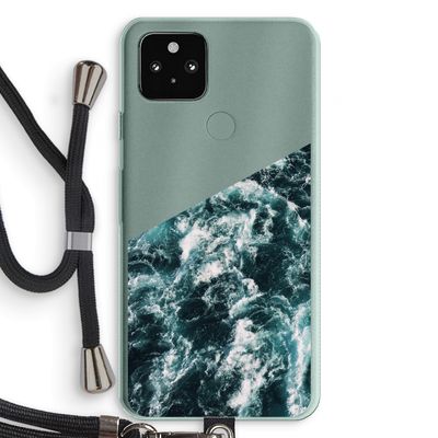 Zee golf: Pixel 5a 5G Transparant Hoesje met koord