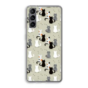 Katten: Samsung Galaxy S21 Transparant Hoesje