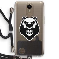 Angry Bear (white): LG K10 (2017) Transparant Hoesje met koord