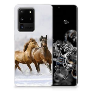 Samsung Galaxy S20 Ultra TPU Hoesje Paarden