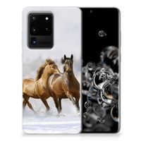 Samsung Galaxy S20 Ultra TPU Hoesje Paarden - thumbnail