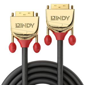 Lindy 36215 10m DVI-D DVI-D Goud, Grijs DVI kabel