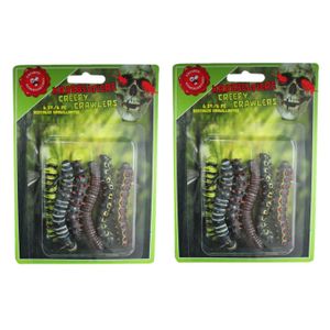 6x stuks horror decoratie rupsen 6 cm