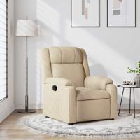 Fauteuil verstelbaar stof crèmekleurig