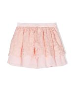 Patachou minijupe bordée de dentelle - Rose
