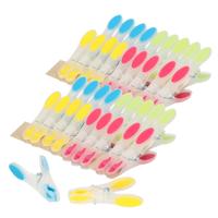Wasknijpers soft grip - 60x - kunststof - 8 cm - wasgoed knijpers