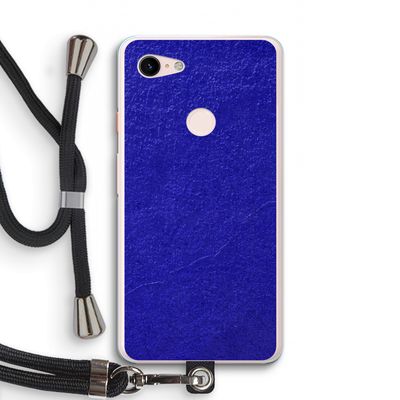 Majorelle Blue: Pixel 3 XL Transparant Hoesje met koord