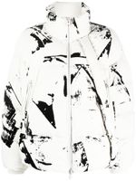 Y-3 paint splatter-print puffer jacket - Tons neutres - thumbnail