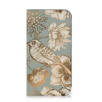 Smart Cover voor iPhone 15 Vintage Bird Flowers