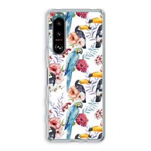 Bloemen tukan: Sony Xperia 5 III Transparant Hoesje