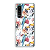 Bloemen tukan: Sony Xperia 5 III Transparant Hoesje